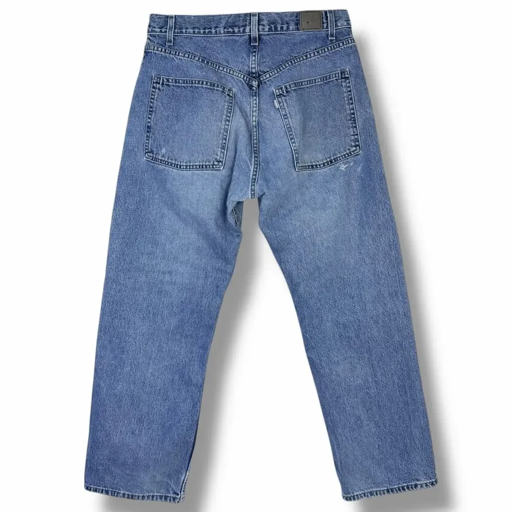 Vintage Y2K Mens Levis Silvertab Jeans Loose Fit Straight Leg Medium Wash 34x30 - Picture 5 of 11